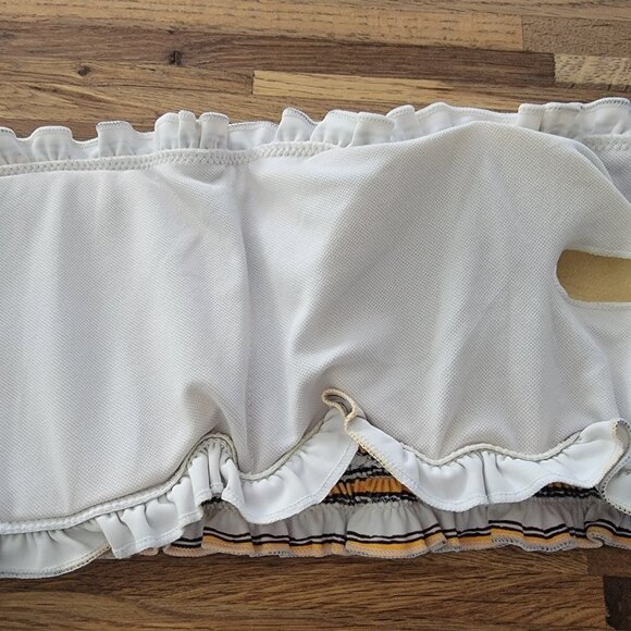 Smocked Strapless Yellow/White Stripes Tube Top or Bikini Top - Picture 6 of 8